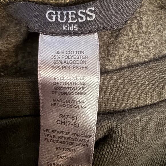 Micro Crop GUESS Long Sleeve Sweatshirt - Picture 6 of 6